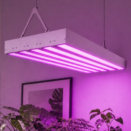 Підвісний світлодіодний фітосвітильник X-LED 100 Вт сірий (400x240x43)