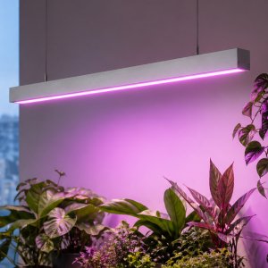 Керований підвісний світлодіодний фітосвітильник X-LED 70 Вт сірий (1416x42x43)