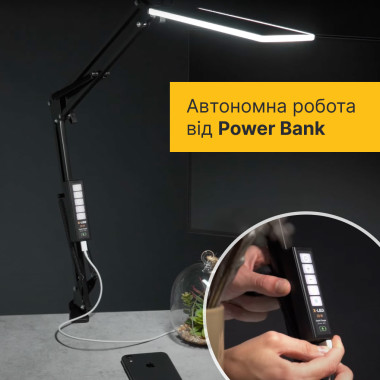 Настільна світлодіодна LED лампа із сенсорним керуванням X-LED 10Вт чорна