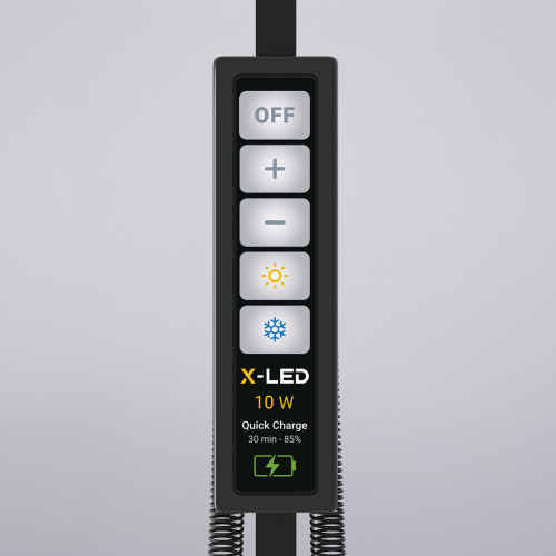 Настільна світлодіодна LED лампа із сенсорним керуванням X-LED 10Вт чорна