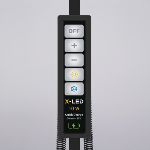 Настільна світлодіодна LED лампа із сенсорним керуванням X-LED 10Вт чорна