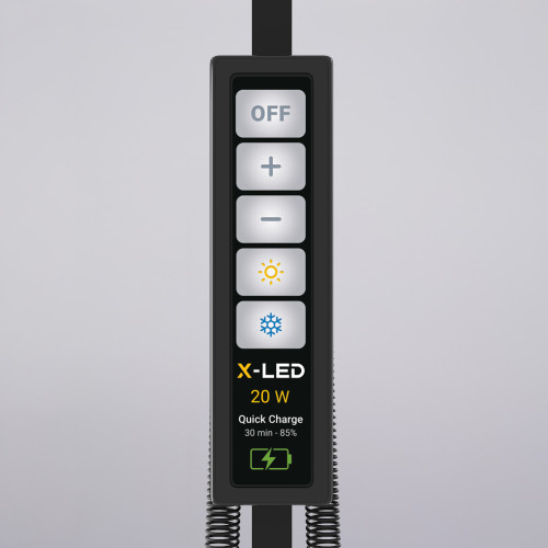 Настільна світлодіодна LED лампа з функцією Power Bank X-LED 20Вт чорна