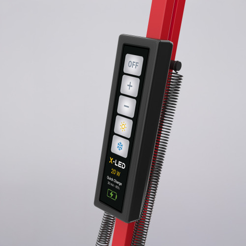 Настільна світлодіодна LED лампа з функцією Power Bank X-LED 20Вт червона