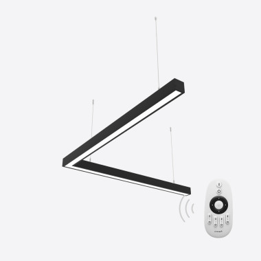 Керований кутовий світлодіодний світильник X-LED 80ВТ чорний (800*800*43) LSNA-80db