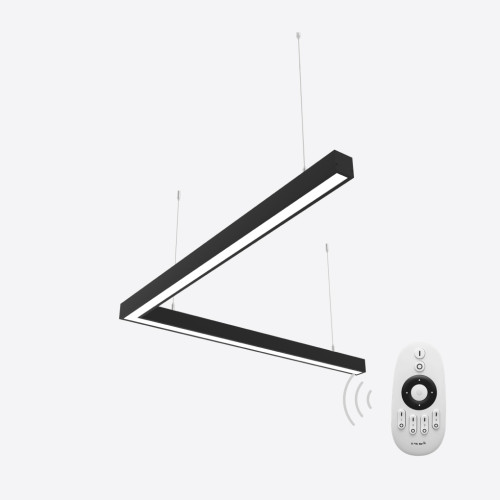 Керований кутовий світлодіодний світильник X-LED 80ВТ чорний (800*800*43) LSNA-80db