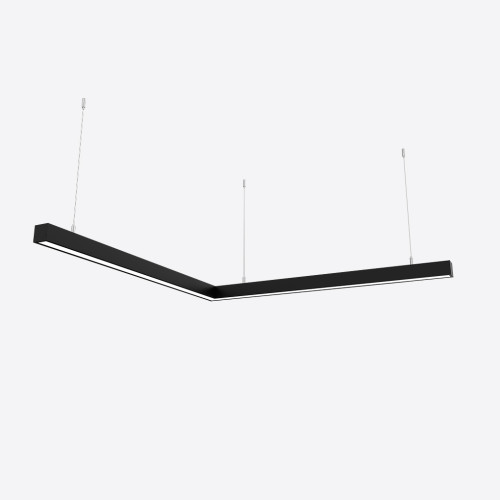 Керований кутовий світлодіодний світильник X-LED 80ВТ чорний (800*800*43) LSNA-80db