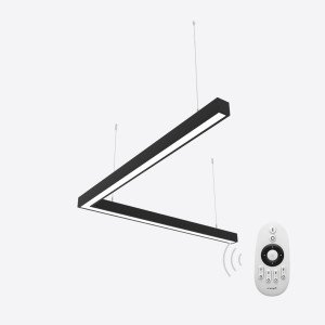 Керований кутовий світлодіодний світильник X-LED 80ВТ чорний (800*800*43) LSNA-80db