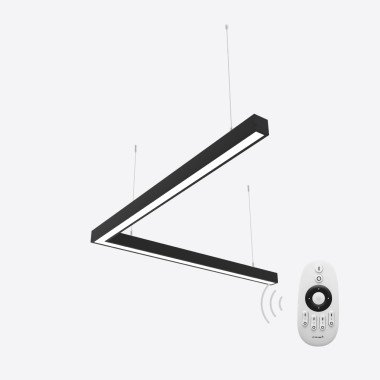 Керований кутовий світлодіодний світильник X-LED 80ВТ чорний (800*800*43) LSNA-80db