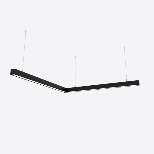 Керований кутовий світлодіодний світильник X-LED 80ВТ чорний (800*800*43) LSNA-80db