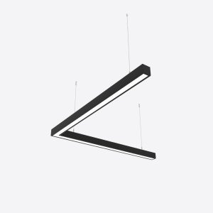 Кутовий світлодіодний світильник X-LED 80ВТ чорний (800*800*43) LSNA-80b
