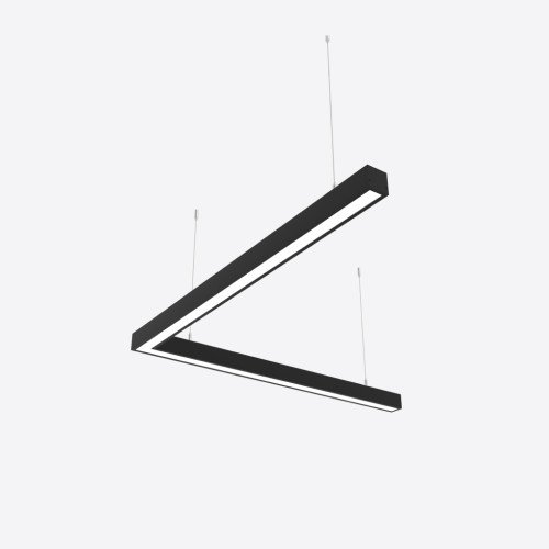 Кутовий світлодіодний світильник X-LED 80ВТ чорний (800*800*43) LSNA-80b