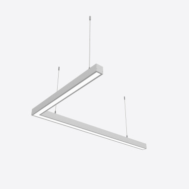 Кутовий світлодіодний світильник X-LED 80 Вт сірий (800x800x43) Кутовий світлодіодний світильник X-LED 80 Вт сірий (800x800x43)
