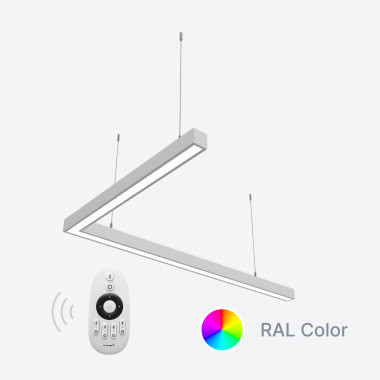 Керований кутовий світлодіодний світильник X-LED 80ВТ ral  (800*800*43) LSNA-80dc