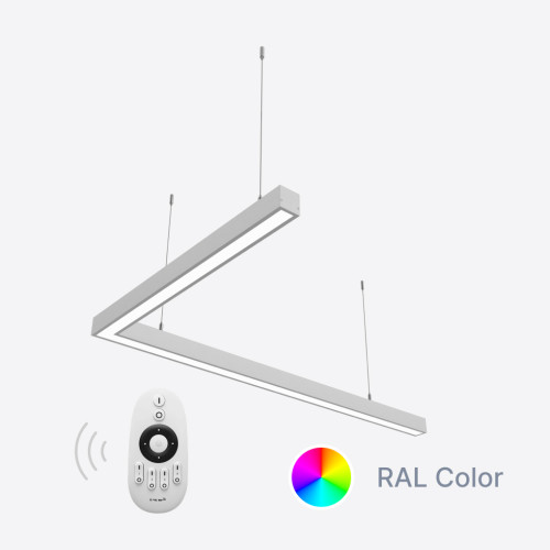 Керований кутовий світлодіодний світильник X-LED 80ВТ ral  (800*800*43) LSNA-80dc