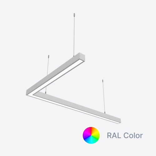Кутовий світлодіодний світильник X-LED 80ВТ ral  (800*800*43) LSNA-80c
