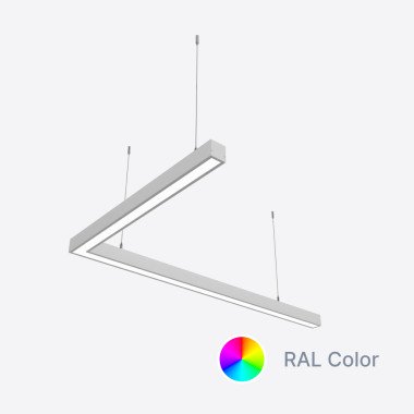 Кутовий світлодіодний світильник X-LED 80ВТ ral  (800*800*43) LSNA-80c