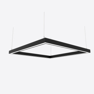Світлодіодний світильник X-LED 80ВТ квадратний чорний (440*440*43) LSNK-80b Світлодіодний світильник X-LED 80ВТ квадратний чорний (440*440*43) LSNK-80b