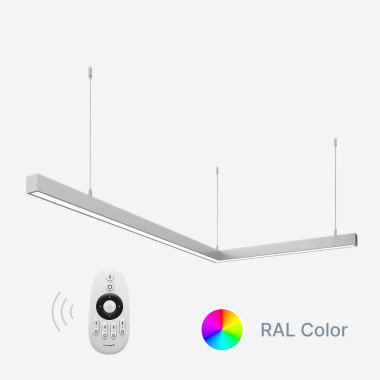Керований світлодіодний світильник X-LED 80ВТ L-подібний ral   (1000*620*43) LSNL-80dc