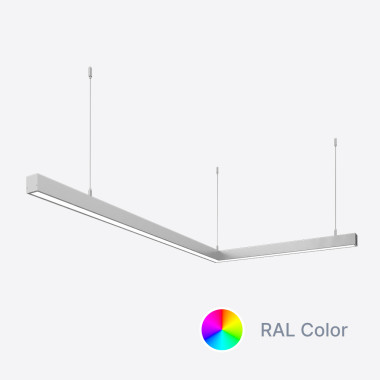 Світлодіодний світильник X-LED 80ВТ L-подібний ral  (1000*620*43) LSNL-80c