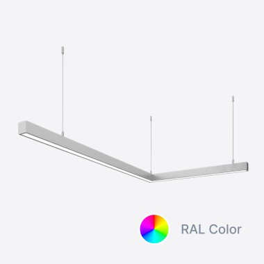 Світлодіодний світильник X-LED 80ВТ L-подібний ral  (1000*620*43) LSNL-80c