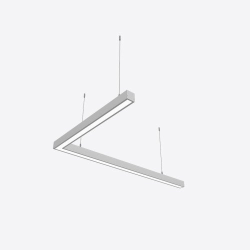 Світлодіодний світильник X-LED 80ВТ L-подібний ral  (1000*620*43) LSNL-80c