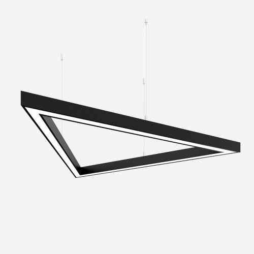 Керований світлодіодний світильник X-LED 90Вт Трикутник чорний (3x680) LSNTri-90db