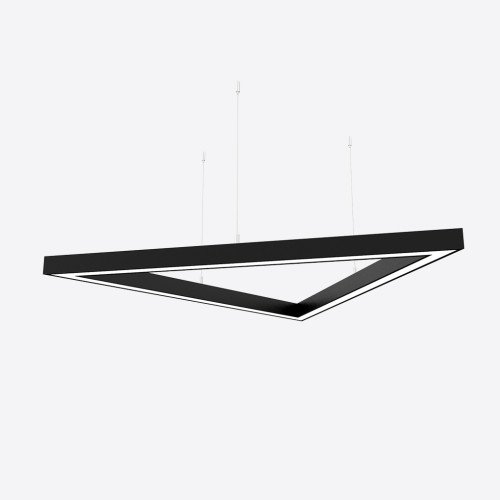 Керований світлодіодний світильник X-LED 90Вт Трикутник чорний (3x680) LSNTri-90db