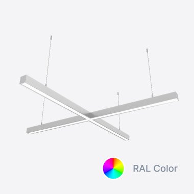 Світлодіодний світильник X-LED 80ВТ x-подібний (хрест) ral  (855*855*43) LSNKr-80c