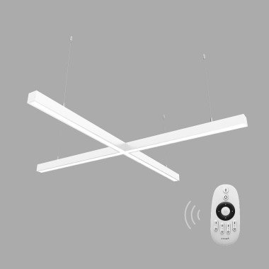 Керований світлодіодний світильник X-LED 80Вт x-подібний (хрест) білий (855*855*43) LSNKr-80dw