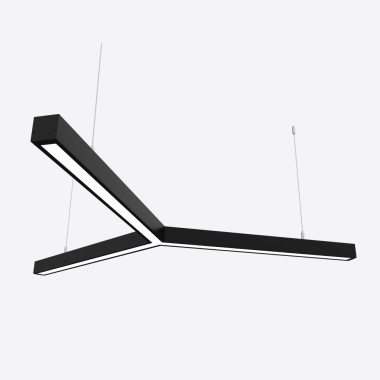 Світлодіодний світильник X-LED 90ВТ Y-подібний чорний (Ø1230) LSNY-90b