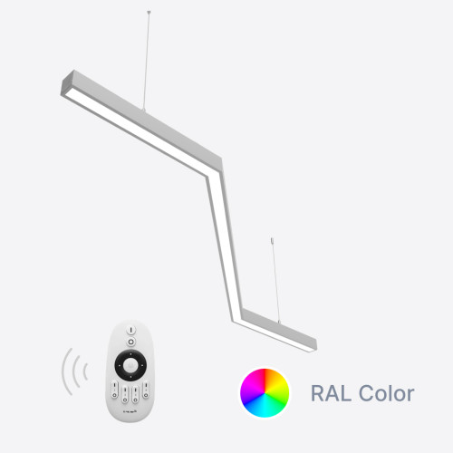 Керований світлодіодний світильник X-LED 80ВТ Зигзаг ral (1450*555*43) LSNZ-80dc