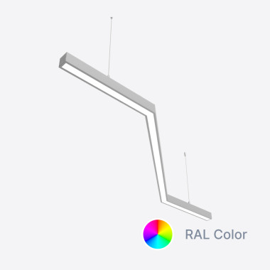 Світлодіодний світильник X-LED 80 Вт Зигзаг RAL (1450x555x43) Світлодіодний світильник X-LED 80 Вт Зигзаг RAL (1450x555x43)